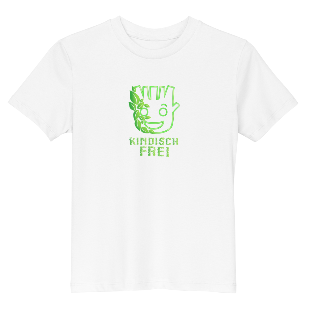 Bio Baumwoll T-Shirt für Kinder / kindisch frei Logo