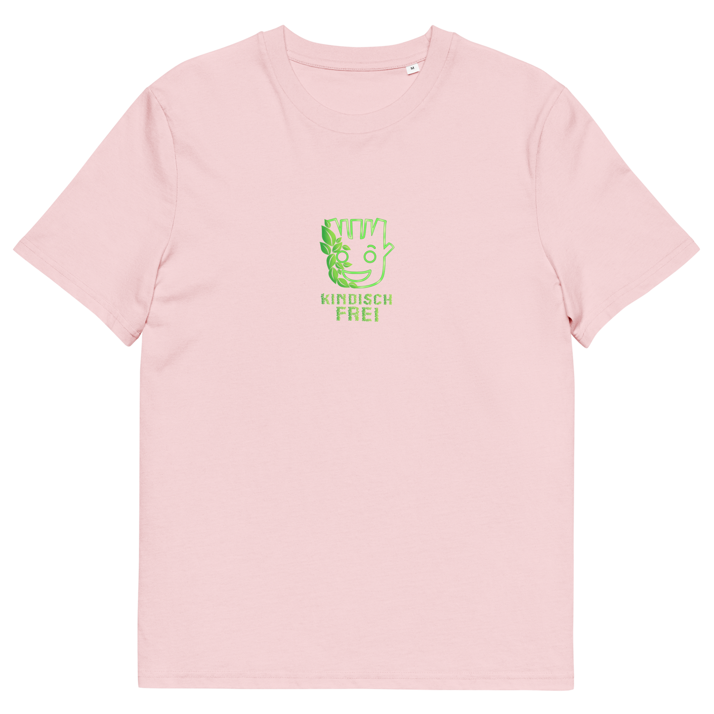 Bio Baumwoll T-Shirt Frauen / kindisch frei Logo